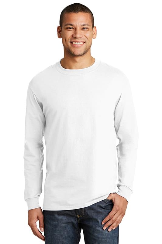 Hanes &#174;  Beefy-T &#174;  -  100% Cotton Long Sleeve T-Shirt.  5186