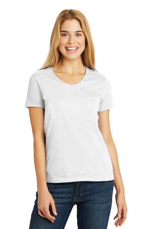 Hanes &#174;  Ladies Tagless &#174;  100% Cotton V-Neck T-Shirt. 5780