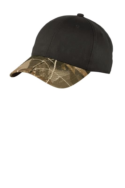 Port Authority &#174;  Twill Cap with Camouflage Brim. C931