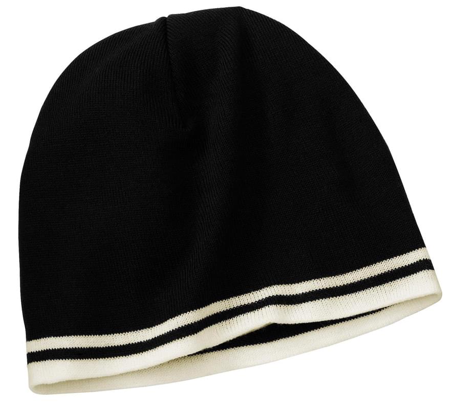 Port & Company &#174;  - Fine Knit Skull Cap with Stripes.   CP93