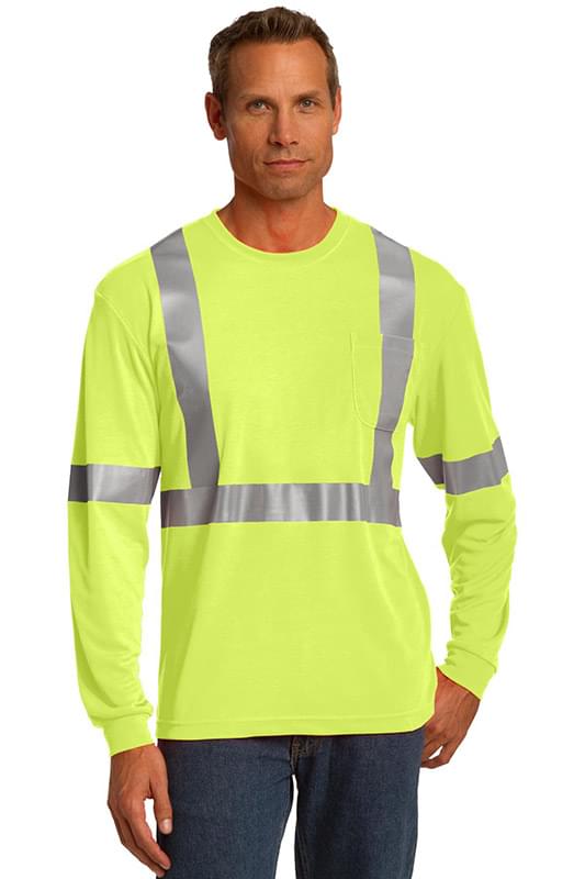 CornerStone &#174;  ANSI 107 Class 2 Long Sleeve Safety T-Shirt. CS401LS