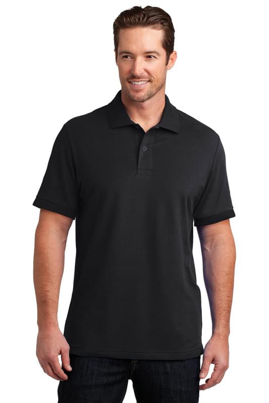 District Made &#174;  Mens Stretch Pique Polo. DM325