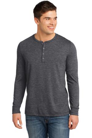 District &#174;  - Young Mens Gravel 50/50 Long Sleeve Henley Tee. DT1401