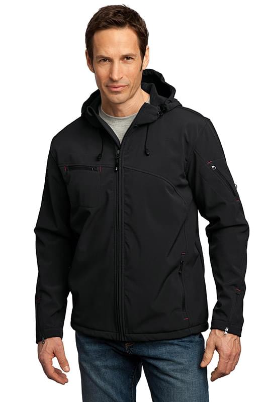 Port Authority &#174;  Textured Hooded Soft Shell Jacket. J706