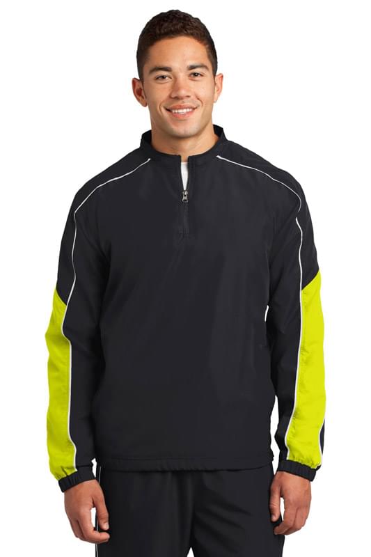 Sport-Tek &#174;  Piped Colorblock 1/4-Zip Wind Shirt. JST64