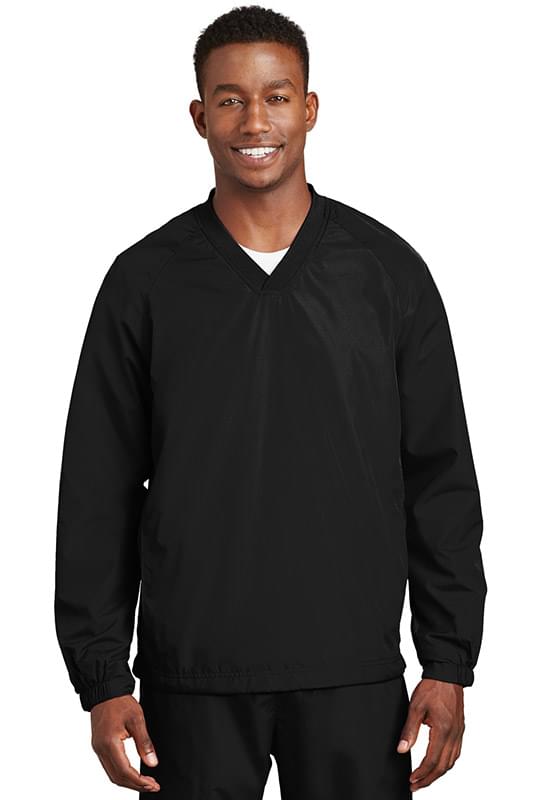 Sport-Tek &#174;  V-Neck Raglan Wind Shirt. JST72