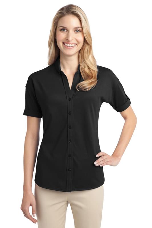 Port Authority &#174;  Ladies Stretch Pique Button-Front Shirt. L556