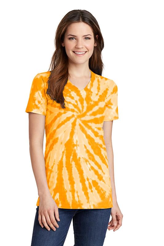 Port & Company &#174;  Ladies Tie-Dye V-Neck Tee.  LPC147V