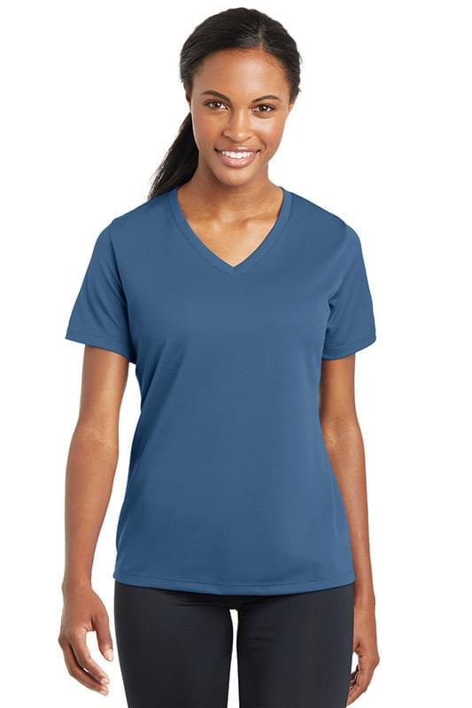 Sport-Tek &#174;  Ladies PosiCharge &#174;  RacerMesh &#174;  V-Neck Tee. LST340