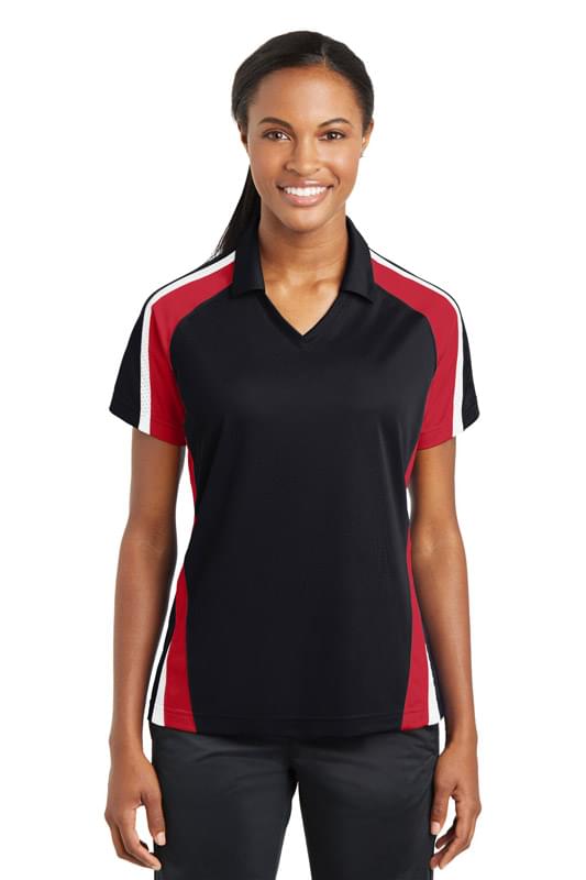 Sport-Tek &#174;  Ladies Tricolor Micropique Sport-Wick &#174; Polo. LST654