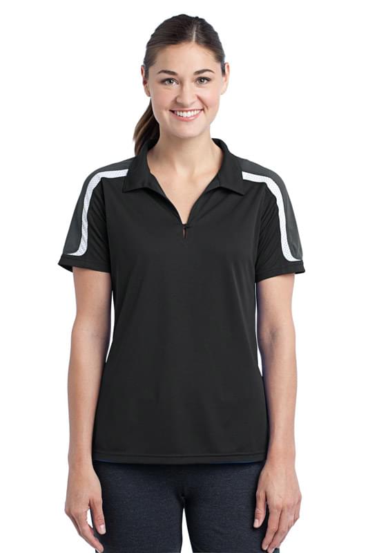 Sport-Tek &#174;  Ladies Tricolor Shoulder Micropique Sport-Wick &#174;  Polo. LST658