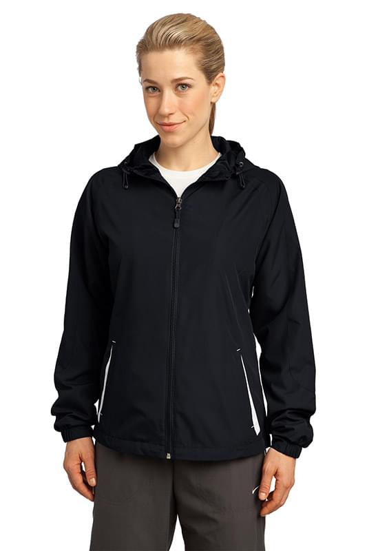 Sport-Tek &#174;  Ladies Colorblock Hooded Raglan Jacket. LST76