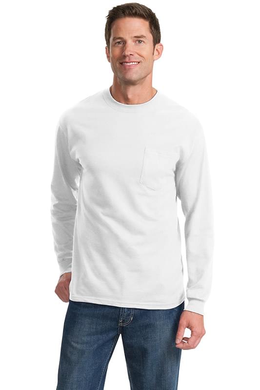 Port & Company &#174;  Tall Long Sleeve Essential Pocket Tee. PC61LSPT