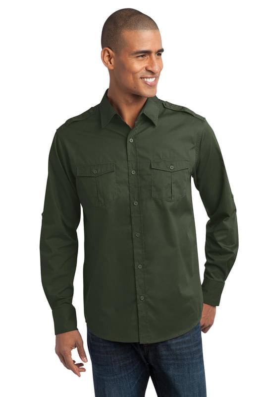 Port Authority &#174;  Stain-Release Roll Sleeve Twill Shirt. S649