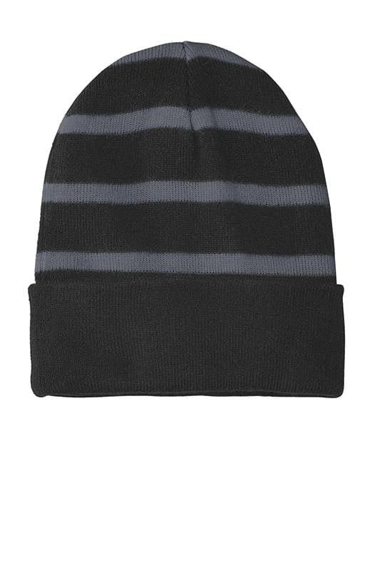 Sport-Tek &#174;  Striped Beanie with Solid Band. STC31