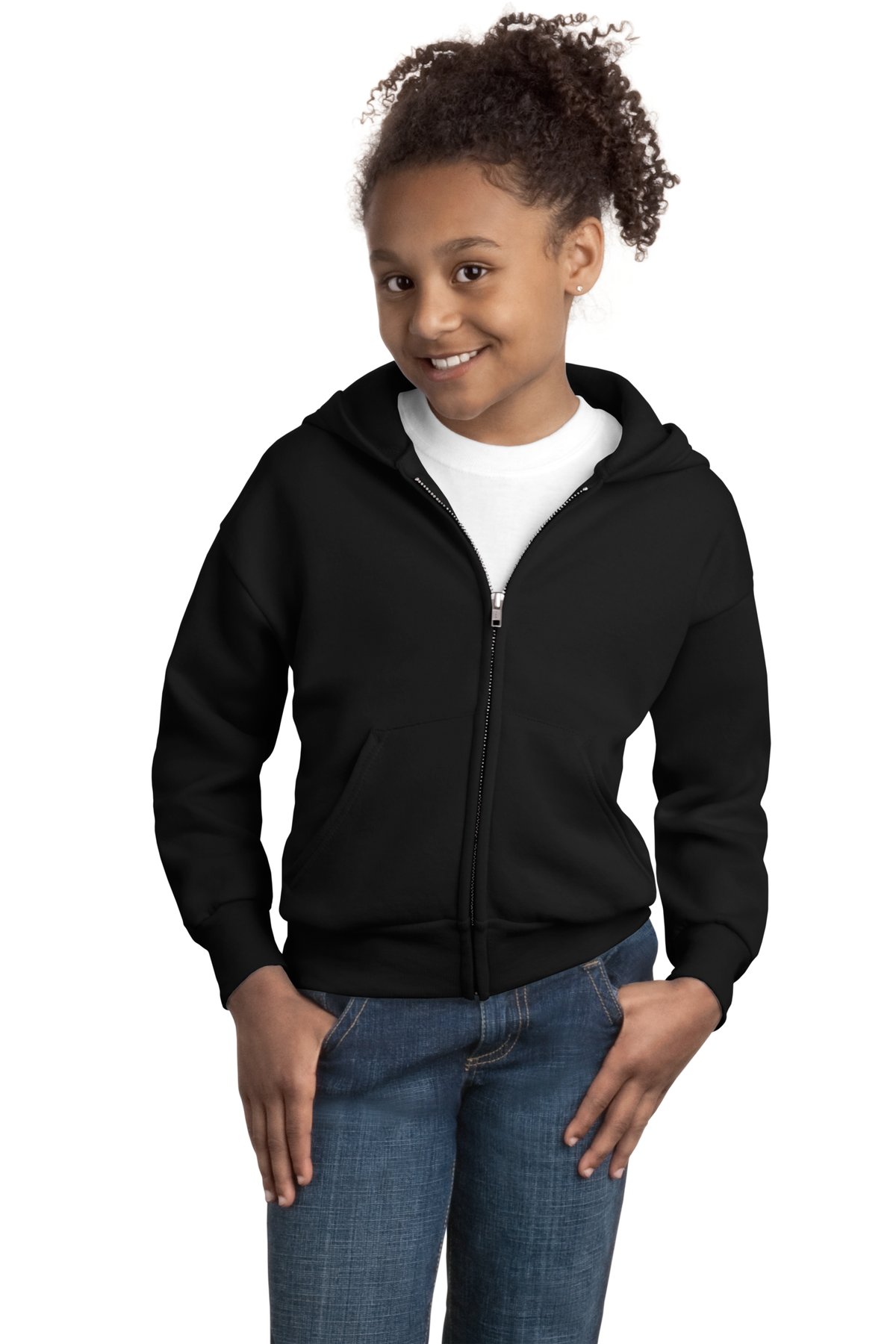 Hanes &#174;  - Youth EcoSmart &#174;  Full-Zip Hooded Sweatshirt. P480